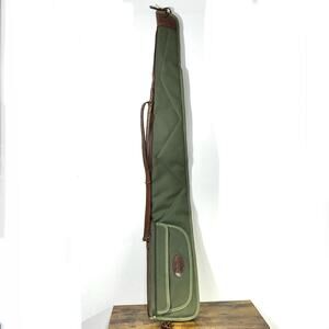 BOYT 50" PADDED SHOTGUN CASE Leather and Canvas Gun Case Green